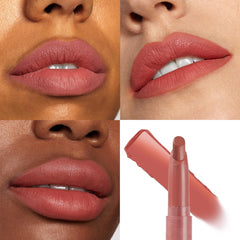 ColourPop Lippie Stix swatch on arm showing true terracotta pigment and smooth coverage
