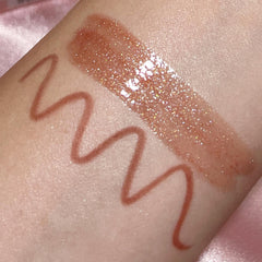 ColourPop lips before and after showing definition and reflective gloss boost