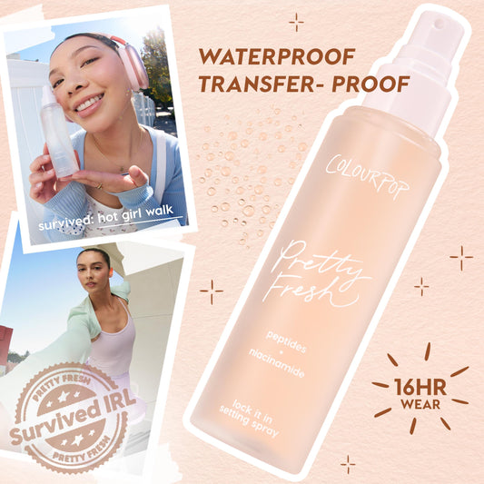 ColourPop close-up nozzle texture highlighting micro-fine spray delivery