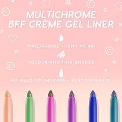 ColourPop Pixie applied on waterline demonstrating waterproof hold
