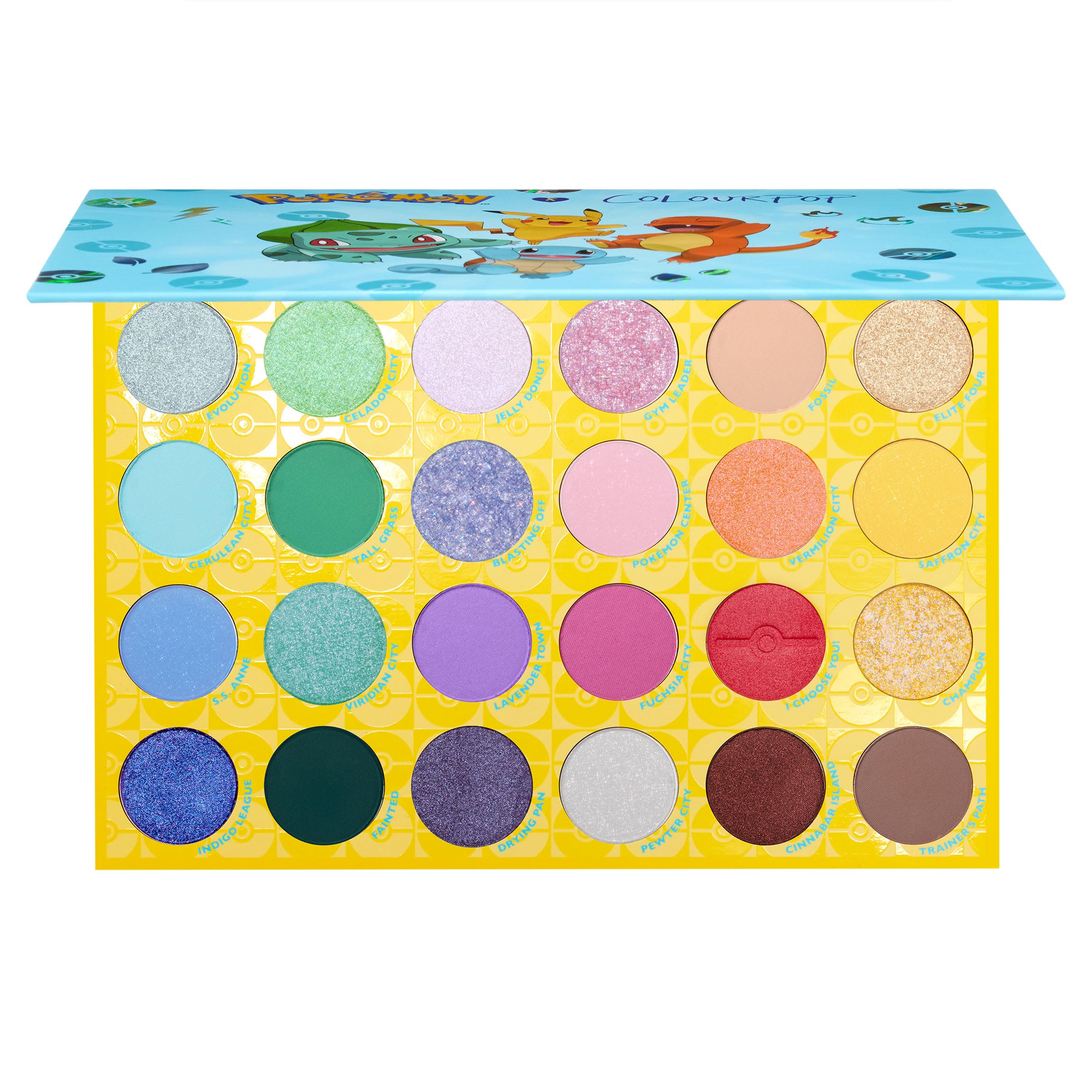 ColourPop packaging front view showing collectible artwork and compact design benefit display