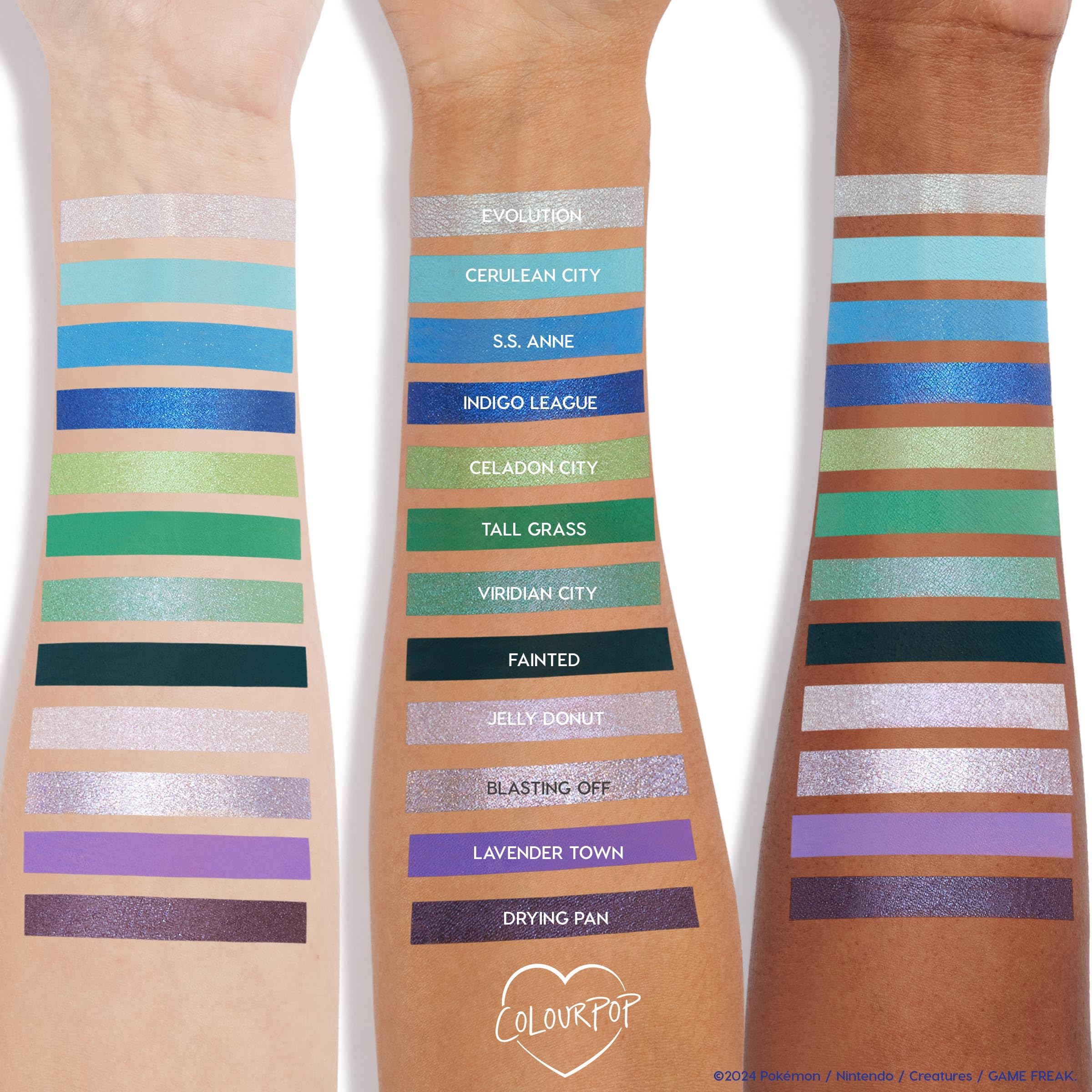 ColourPop palette used on model eye showing creative colorful makeup look inspiration
