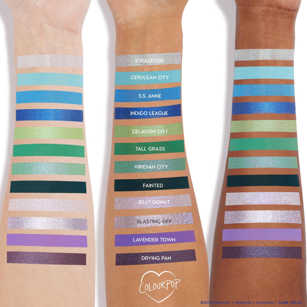 ColourPop palette used on model eye showing creative colorful makeup look inspiration