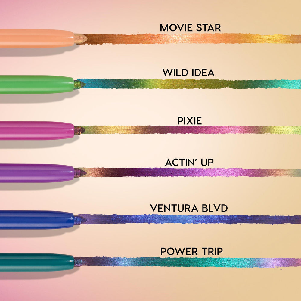 ColourPop Power Trip beside a ruler showing compact size and portability