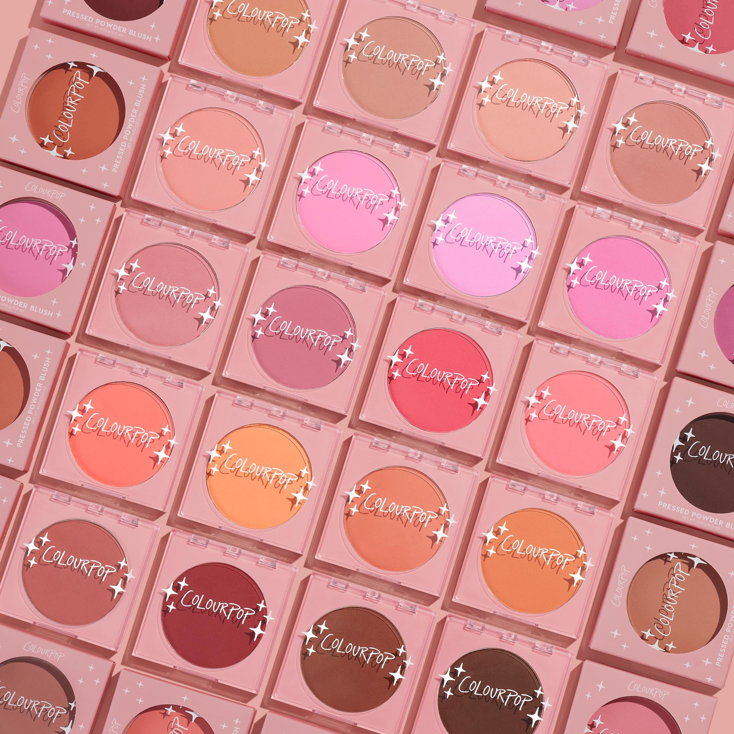 ColourPop compact in makeup bag showing Prairie Air portability and convenience
