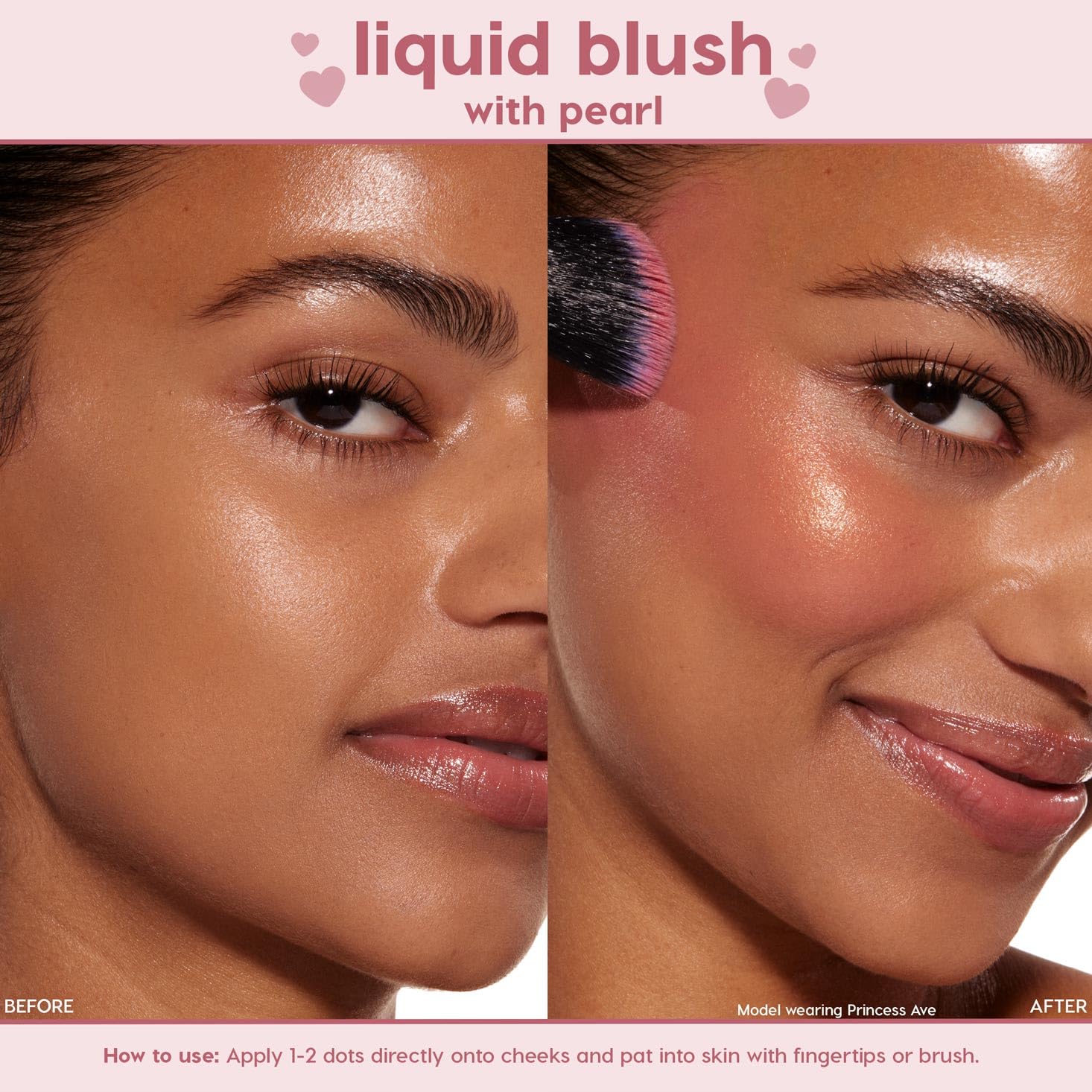 ColourPop Princess Ave swatch on deep skin demonstrating luminous glow
