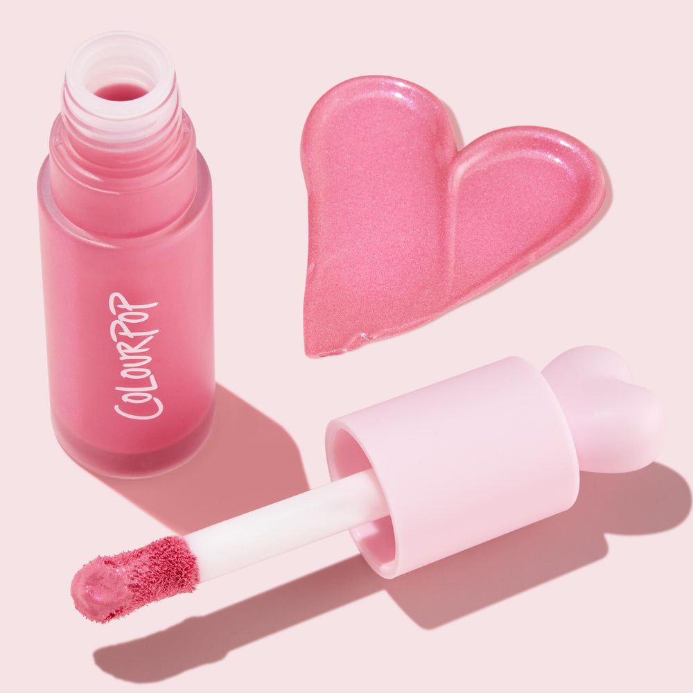 ColourPop product label detail showing ingredient list and pearl finish