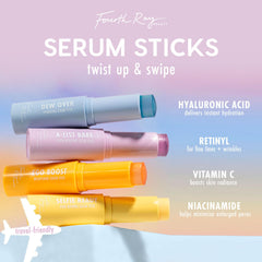 ColourPop retinol serum stick held in hand showing size and travel-friendly benefit