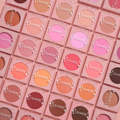 ColourPop Silky Powder Blush beside coin demonstrating compact 0.21 oz scale