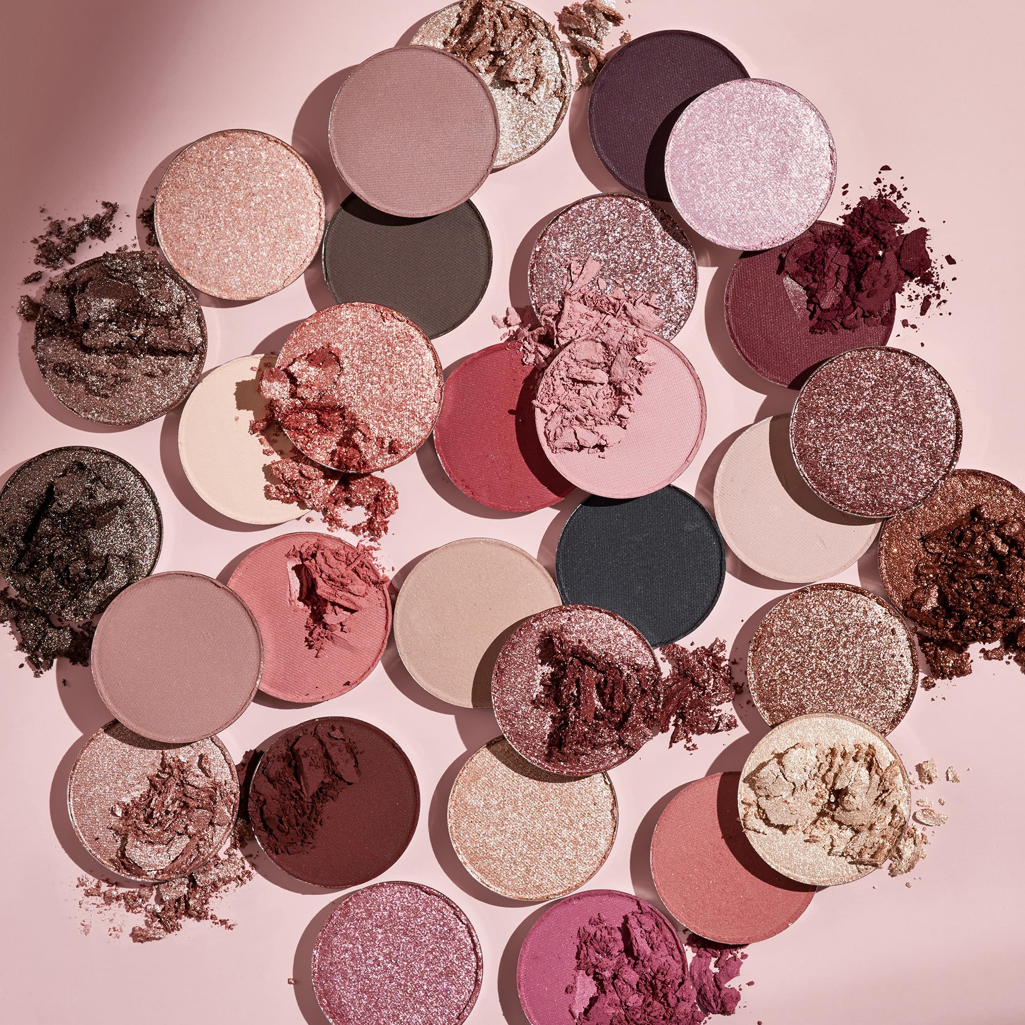 ColourPop open Smoke N Roses palette top-down showing all rosey and smokey shades for coordinated looks