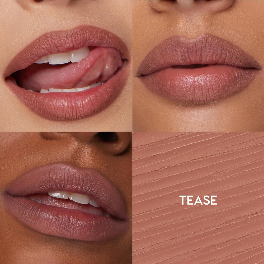 ColourPop liner swatched on skin showing true Tease color and blendability benefit
