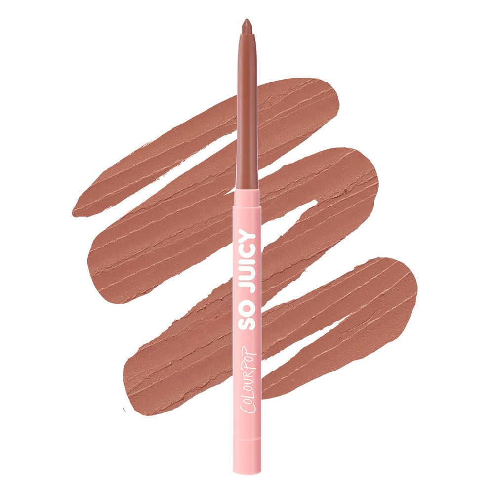 ColourPop lip liner front view showing shade Tease and crisp definition benefit