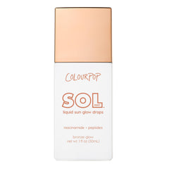ColourPop Sol front packaging showing bronzer bottle and brand, easy-to-use glow