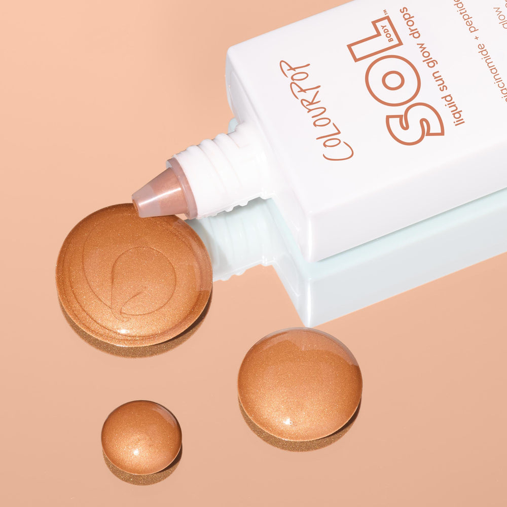 ColourPop Sol lifestyle summer scene on beach, long-wear bronzed glow