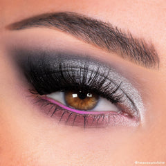 ColourPop brush applying shadow to eyelid demonstrating precise color placement