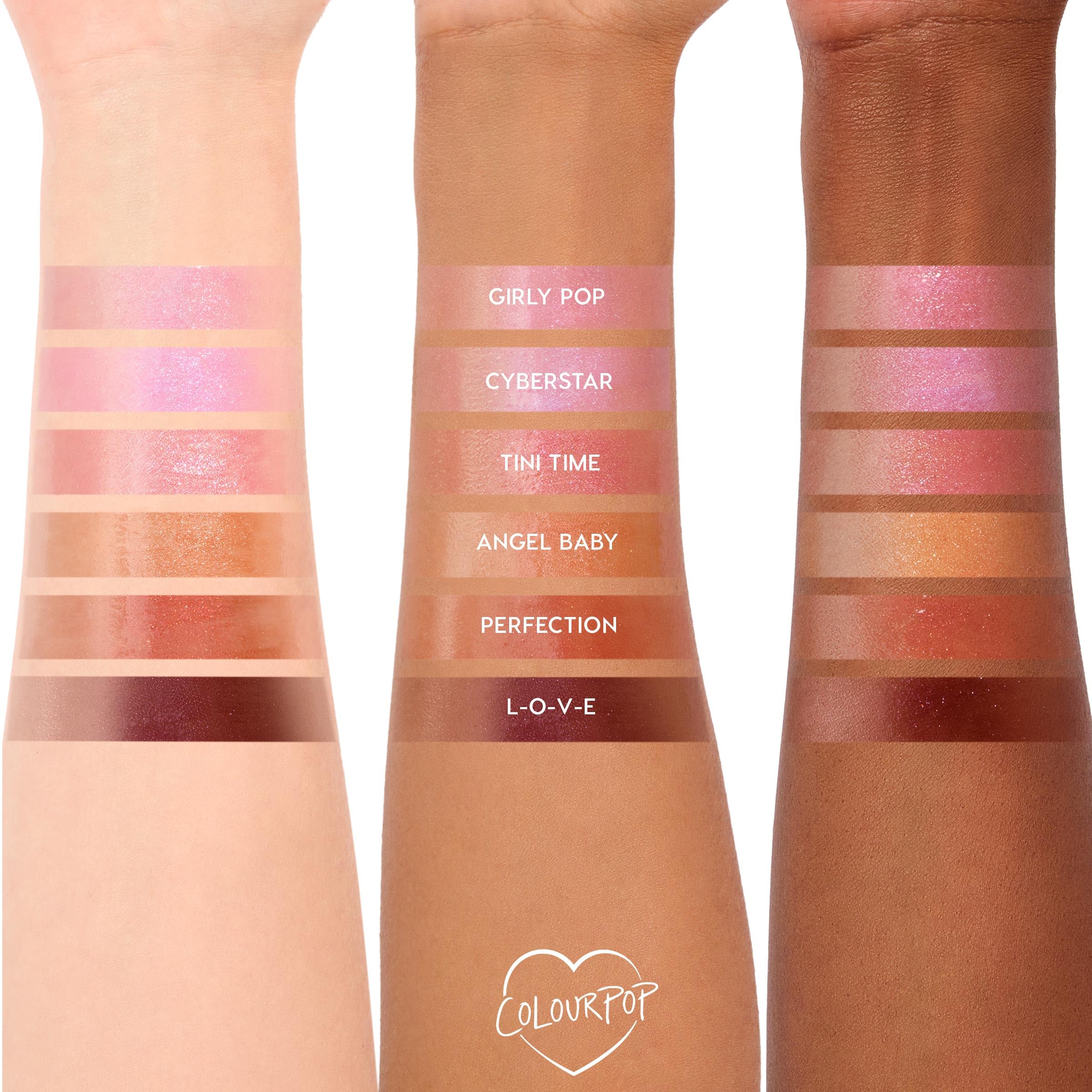 ColourPop swatch on arm showing buildable tint and hydrating look benefit