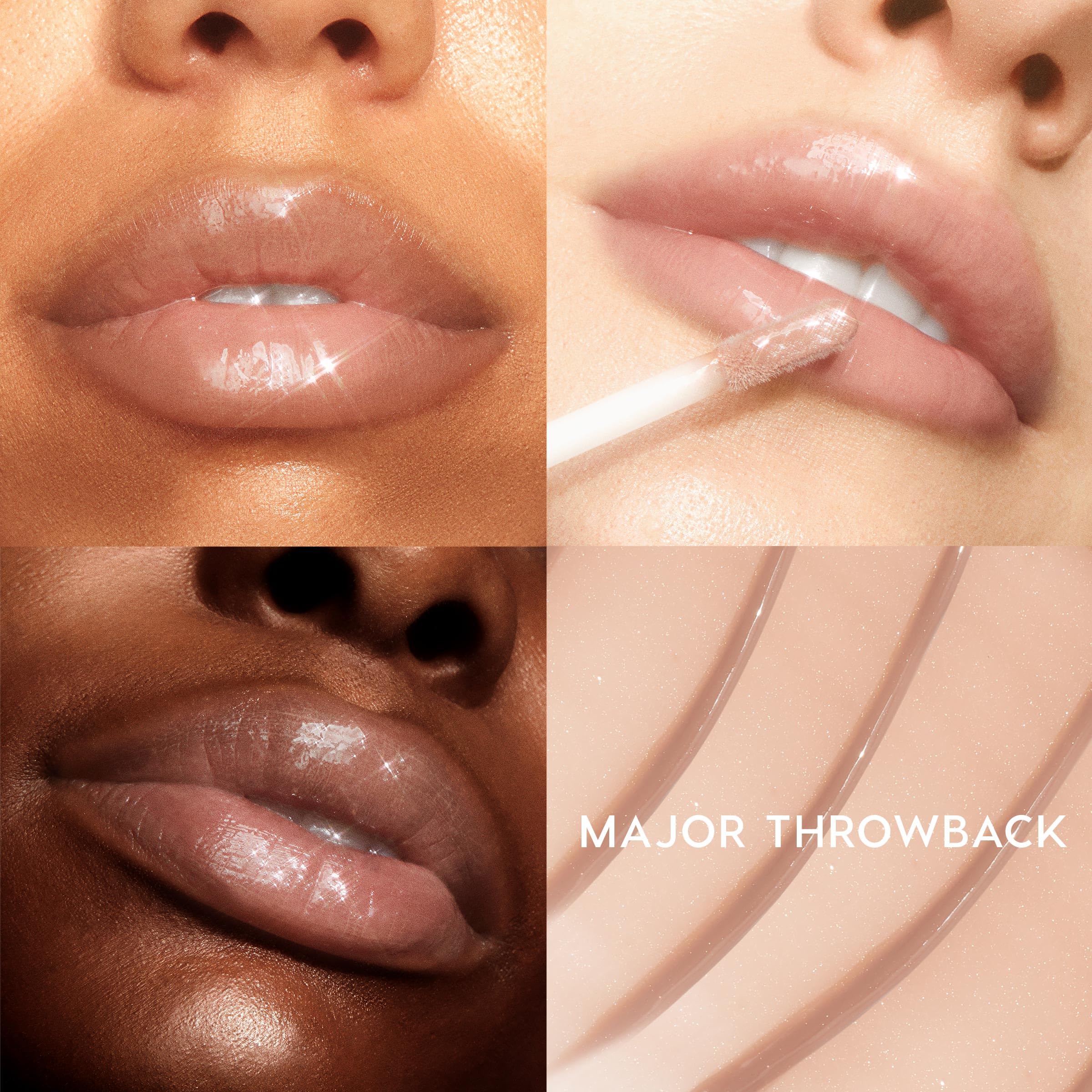 ColourPop glossy texture swirled on skin, reveals hydrating non-sticky finish benefit