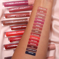 ColourPop on model lips in use displaying comfortable all-day wear