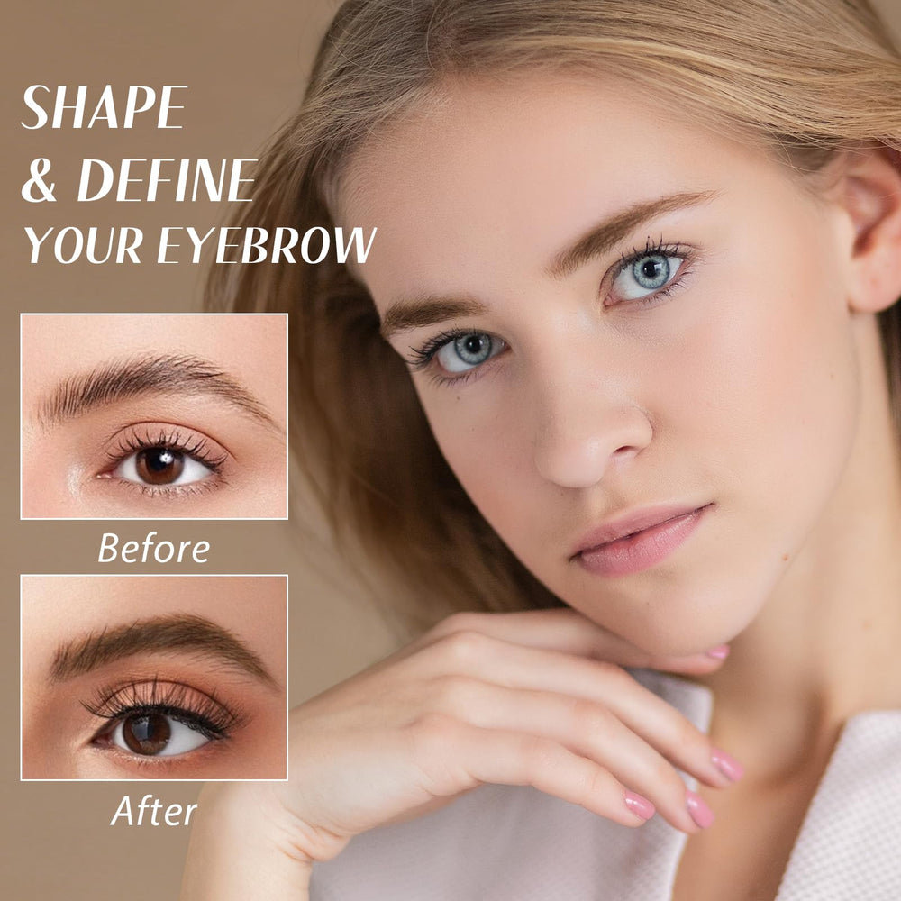 Comdian eyebrow application brush detail for precise shaping benefit