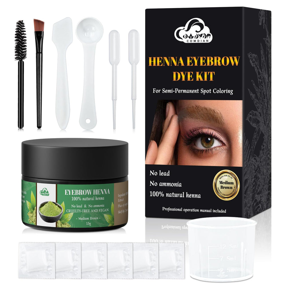 Comdian front packaging showing product and medium brown shade benefit