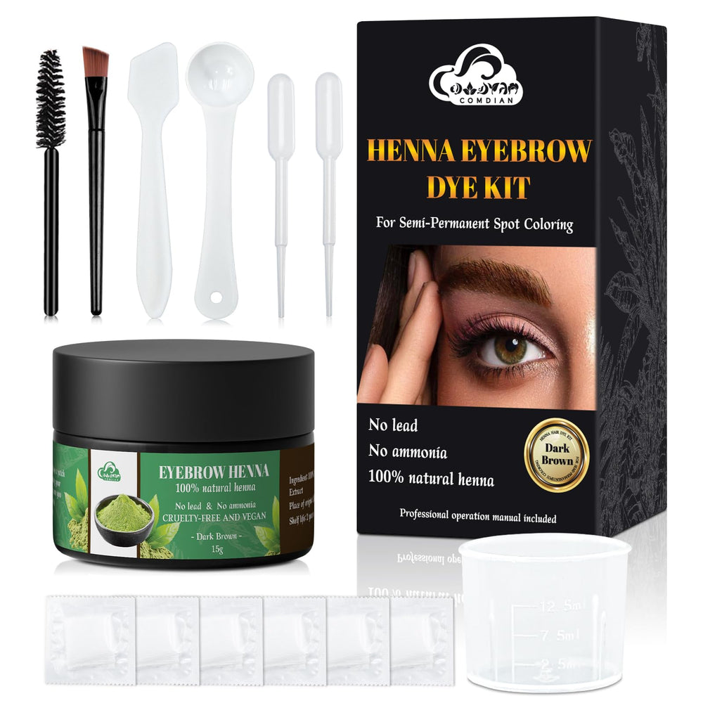 Comdian front packaging showing kit contents and benefit of salon results