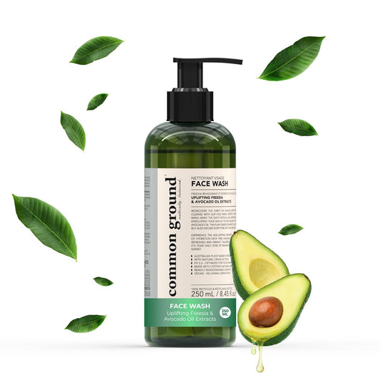 COMMON GROUND front bottle view showing clean design and volume benefit