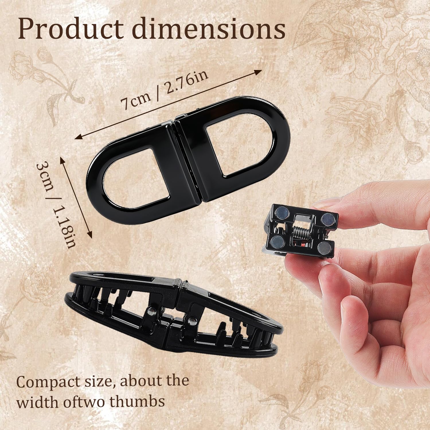 Comott clip holding a half-up hairstyle for quick polished look