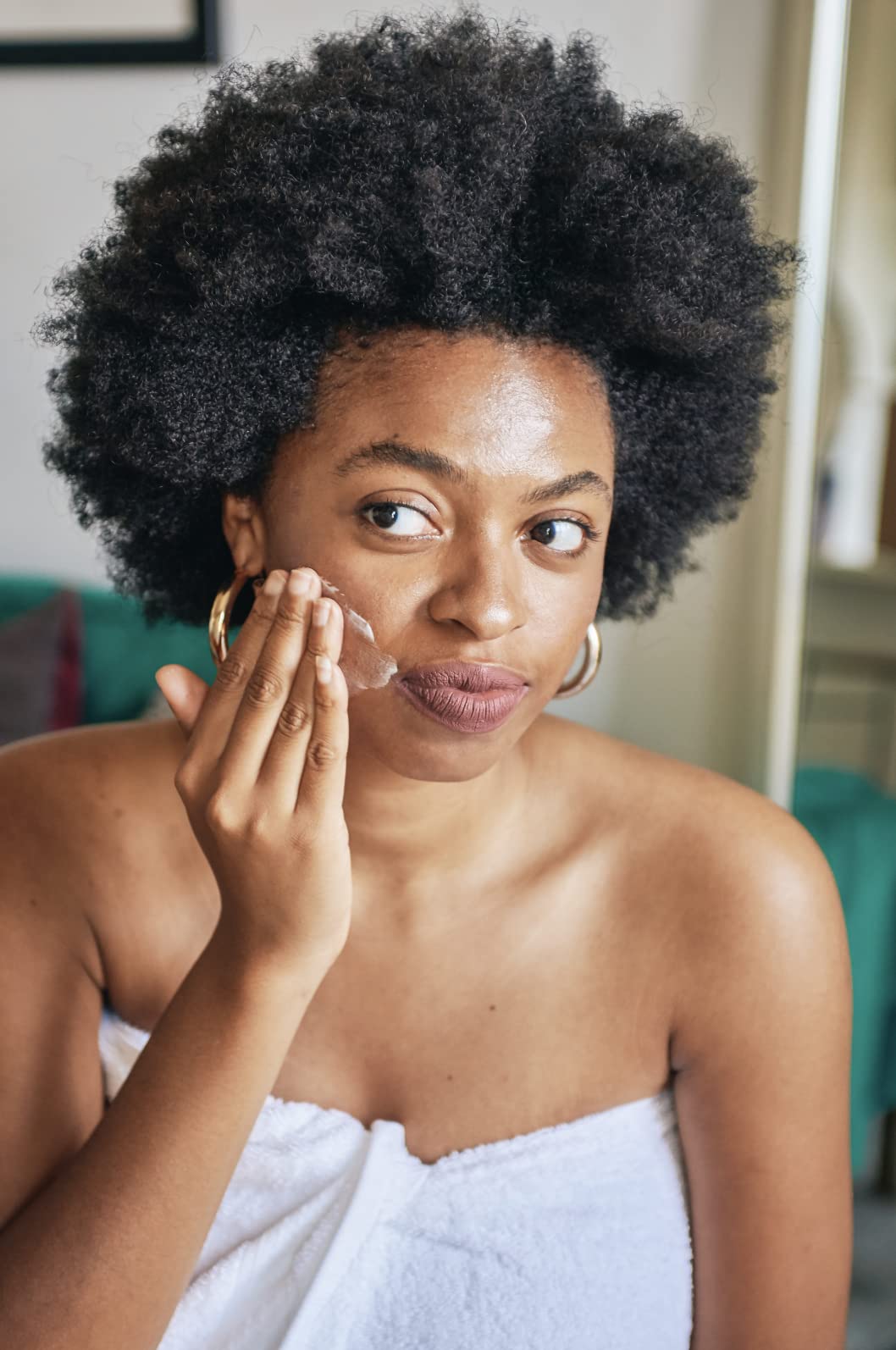 Completely Bare bottle on bathroom vanity in lifestyle setting for daily routine benefit