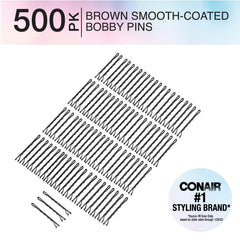 Conair bobby pin close-up of plastic tip protecting hair and preventing snags