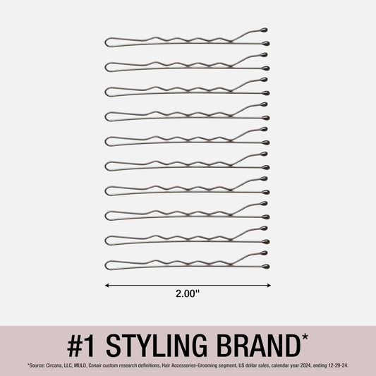 Conair bobby pins securing an elegant updo for reliable hold during events or daily wear
