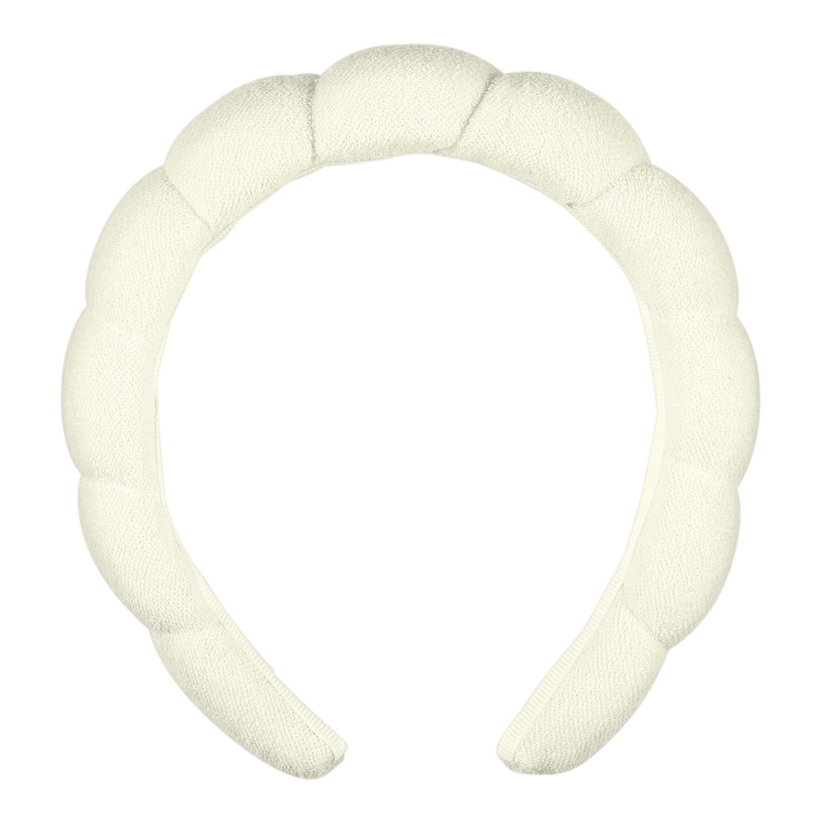 Conair ivory front view headband keeps hair away for cleaner skincare