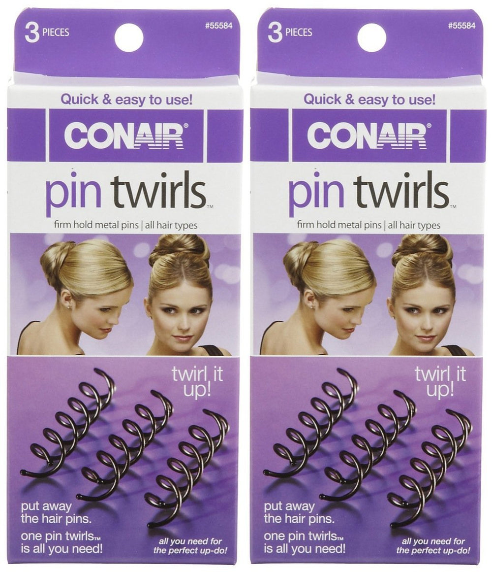 Conair Pin Twirls in hand showing compact size and secure hold