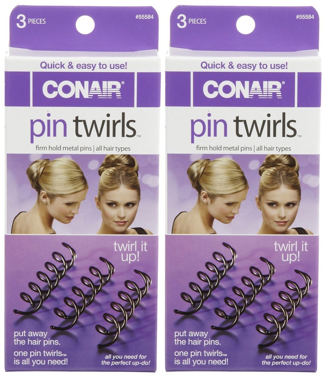 Conair Pin Twirls in hand showing compact size and secure hold