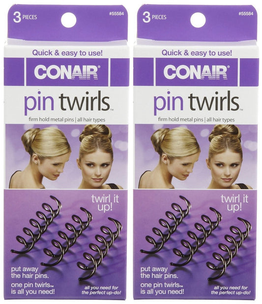 Conair Pin Twirls in hand showing compact size and secure hold