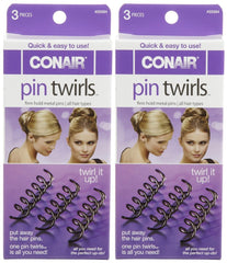 Conair Pin Twirls in hand showing compact size and secure hold