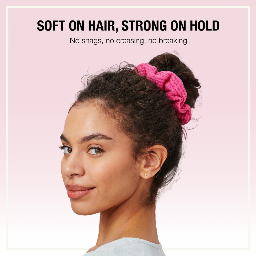 Conair Scünci waffle-knit close-up showing soft texture and gentle grip