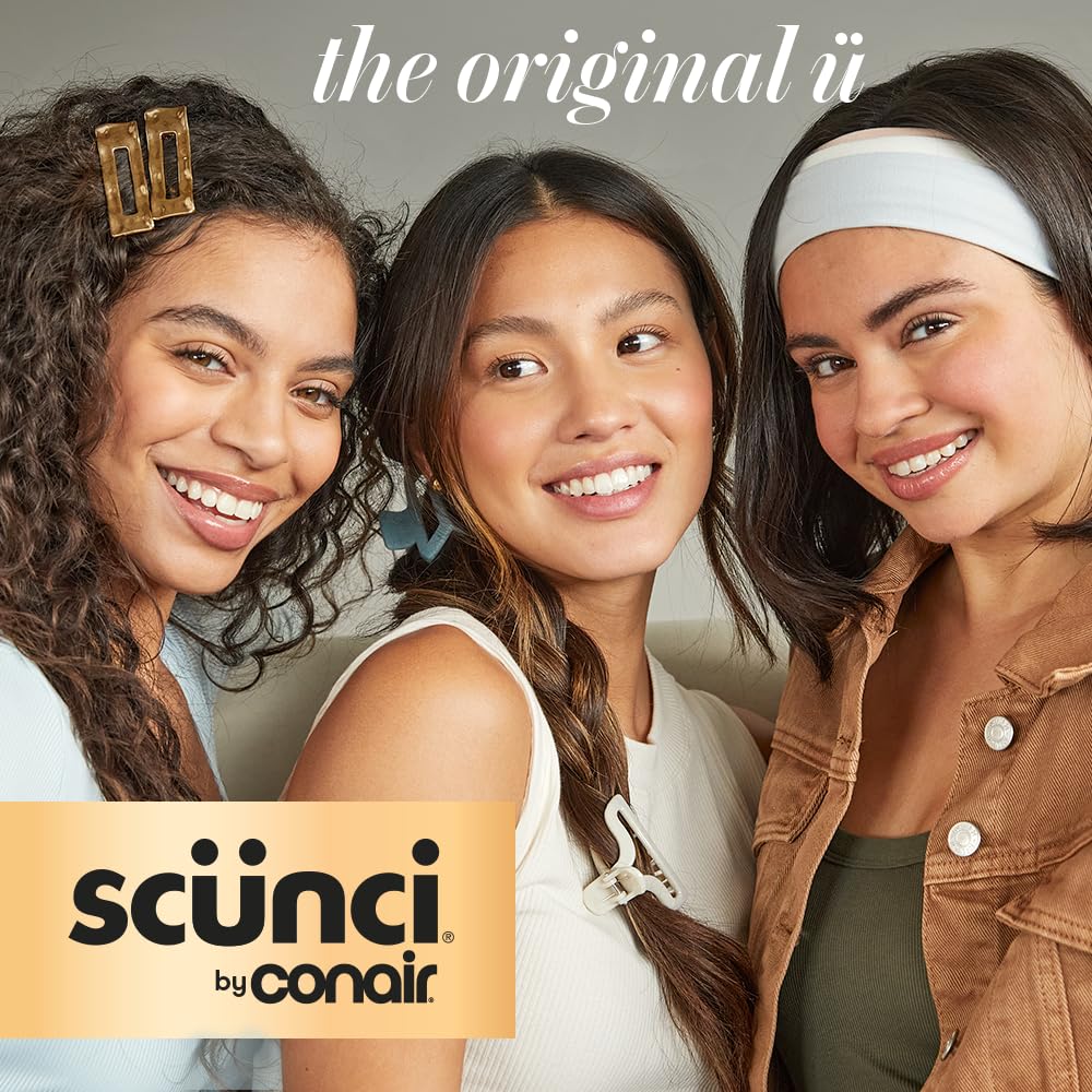 Scunci by Conair in hair styling lifestyle shot, secure quick updo