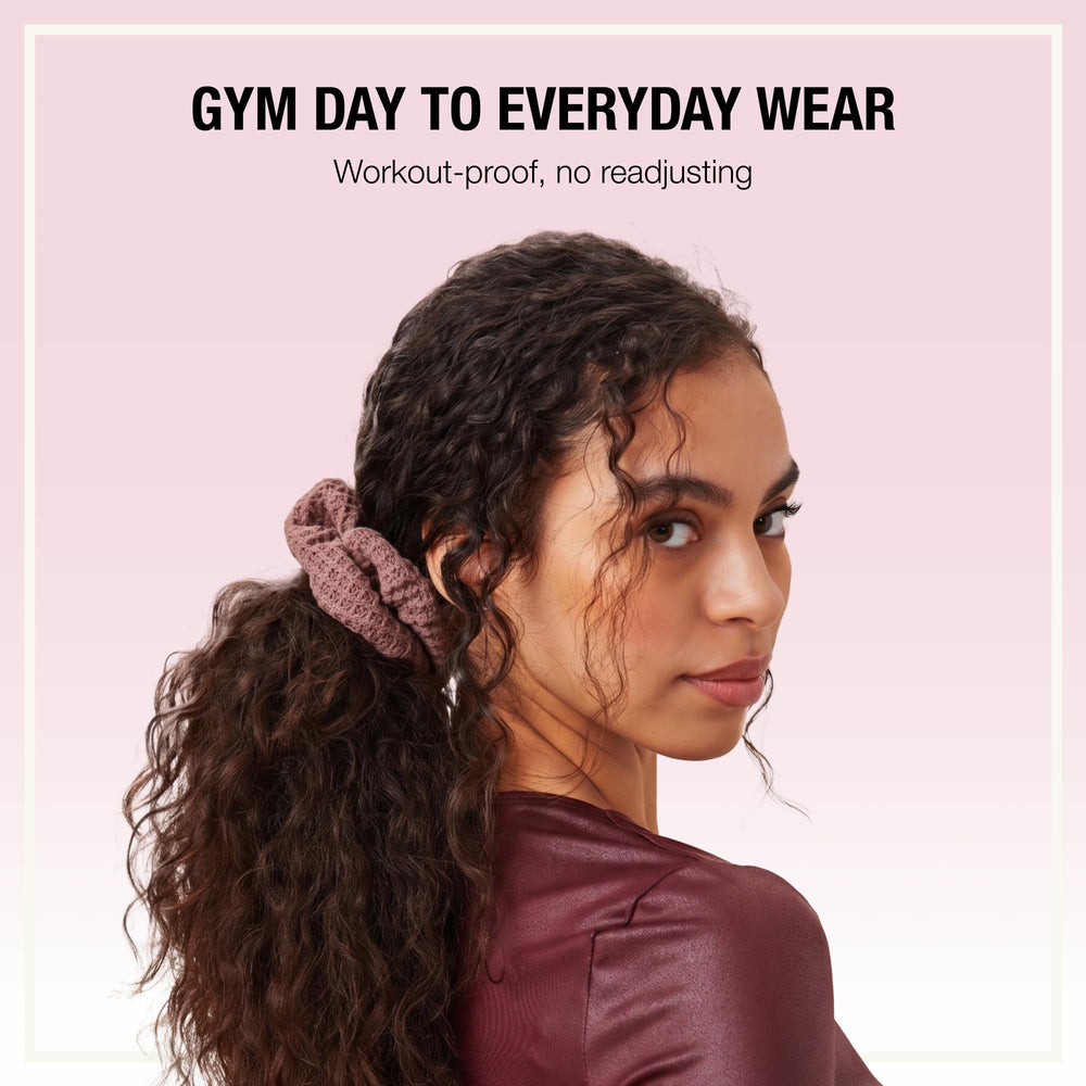 Conair Scünci holding a ponytail securely during movement and activity