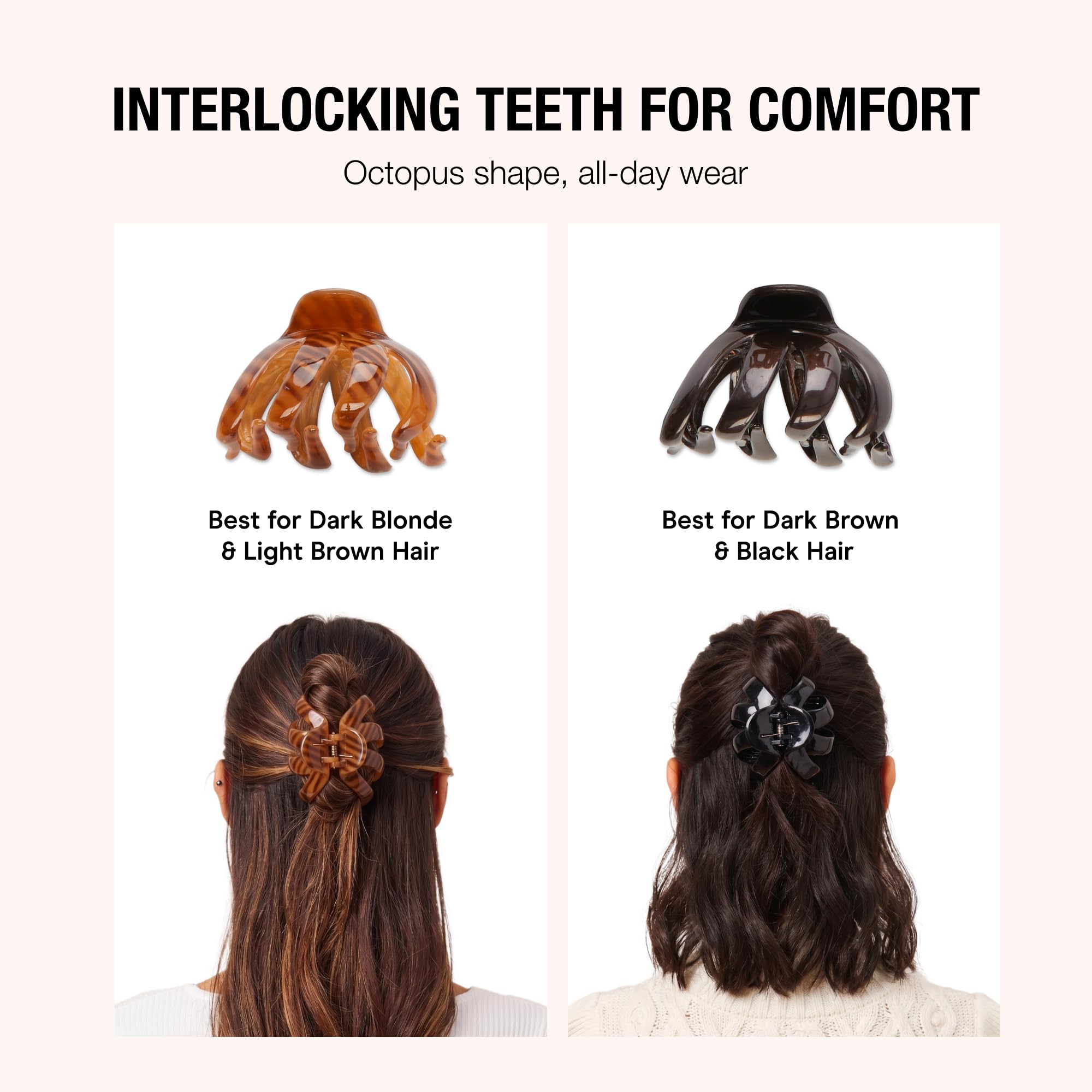 Conair Scünci side profile highlighting medium octopus shape for comfort