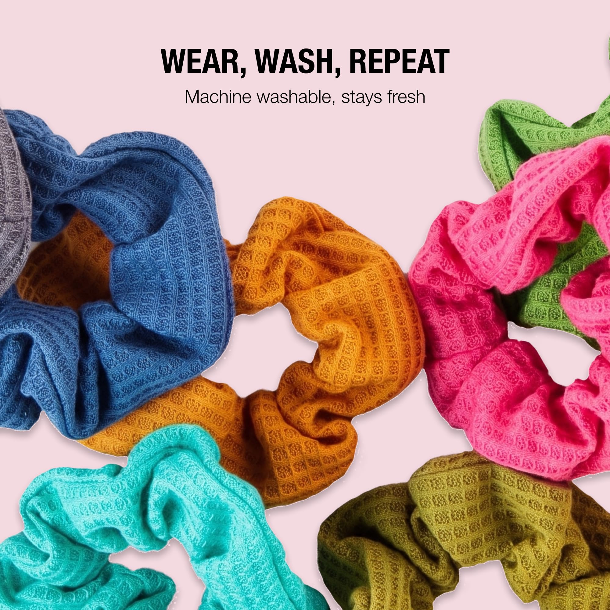 Conair Scünci washable fabric detail showing durability after laundering