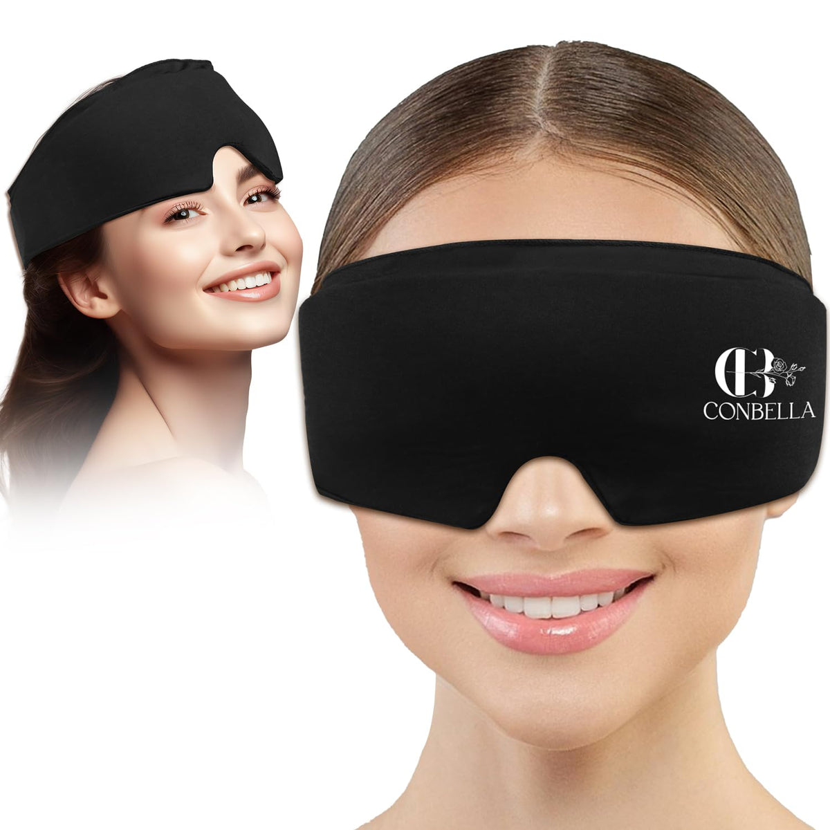 CONBELLA front packaging showing mask and benefits for quick relief