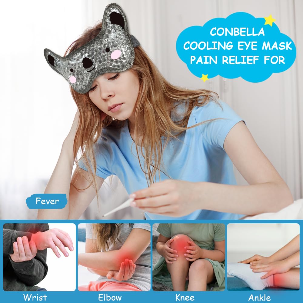 CONBELLA gel bead core detail demonstrating flexible cold conformity to contours for effective comfort