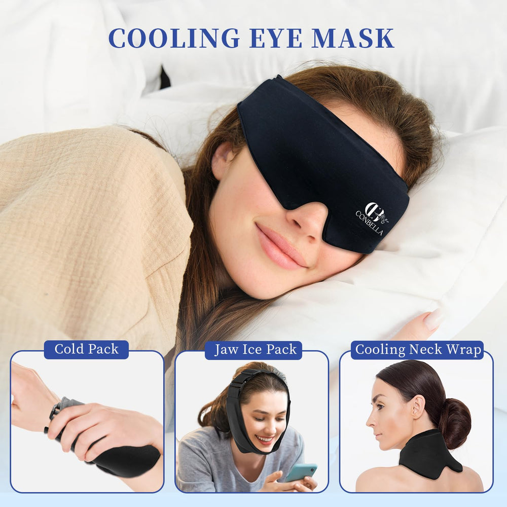CONBELLA worn in bed demonstrating comfortable cooling sleep aid