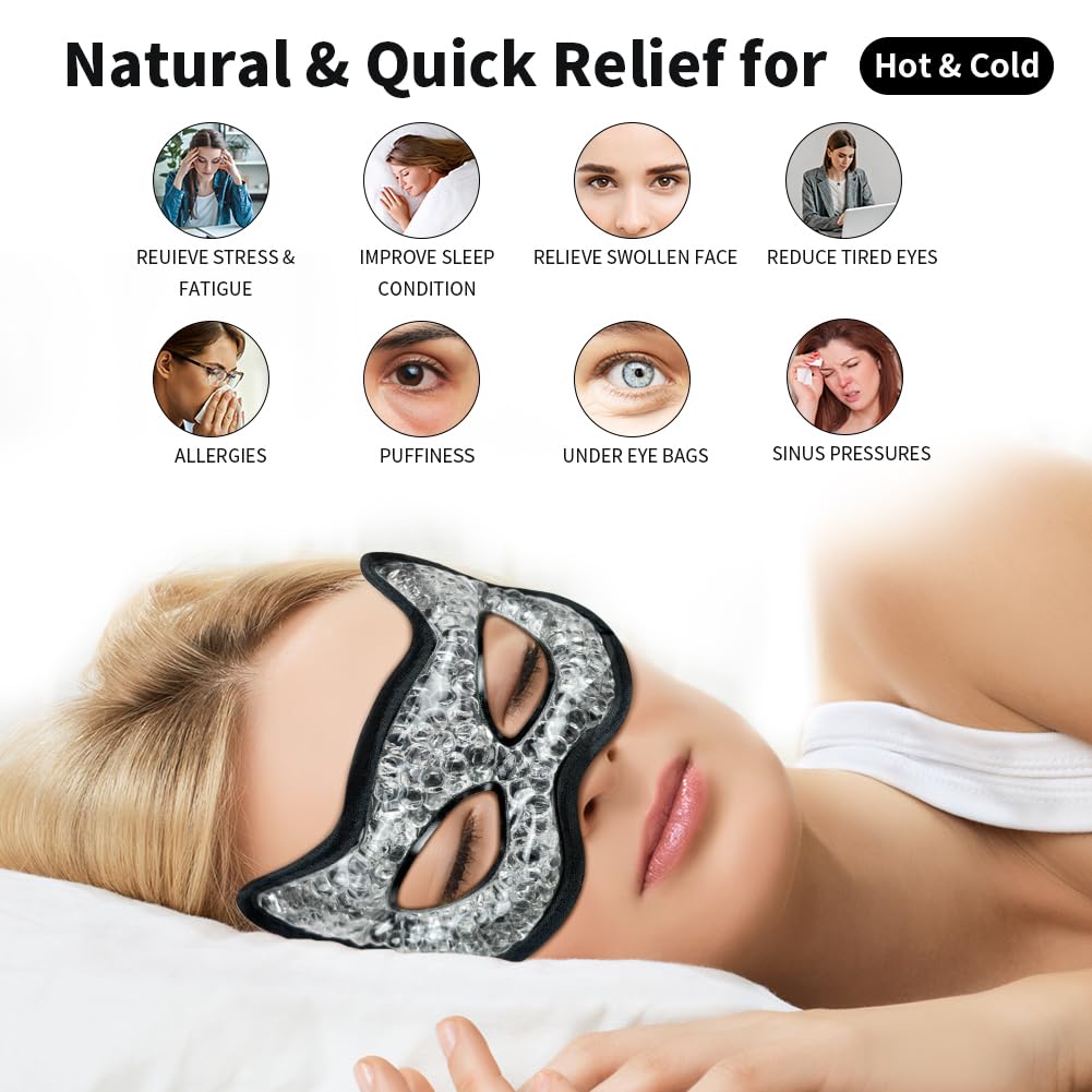 CONBELLA on model relaxing while wearing mask allowing reading comfort