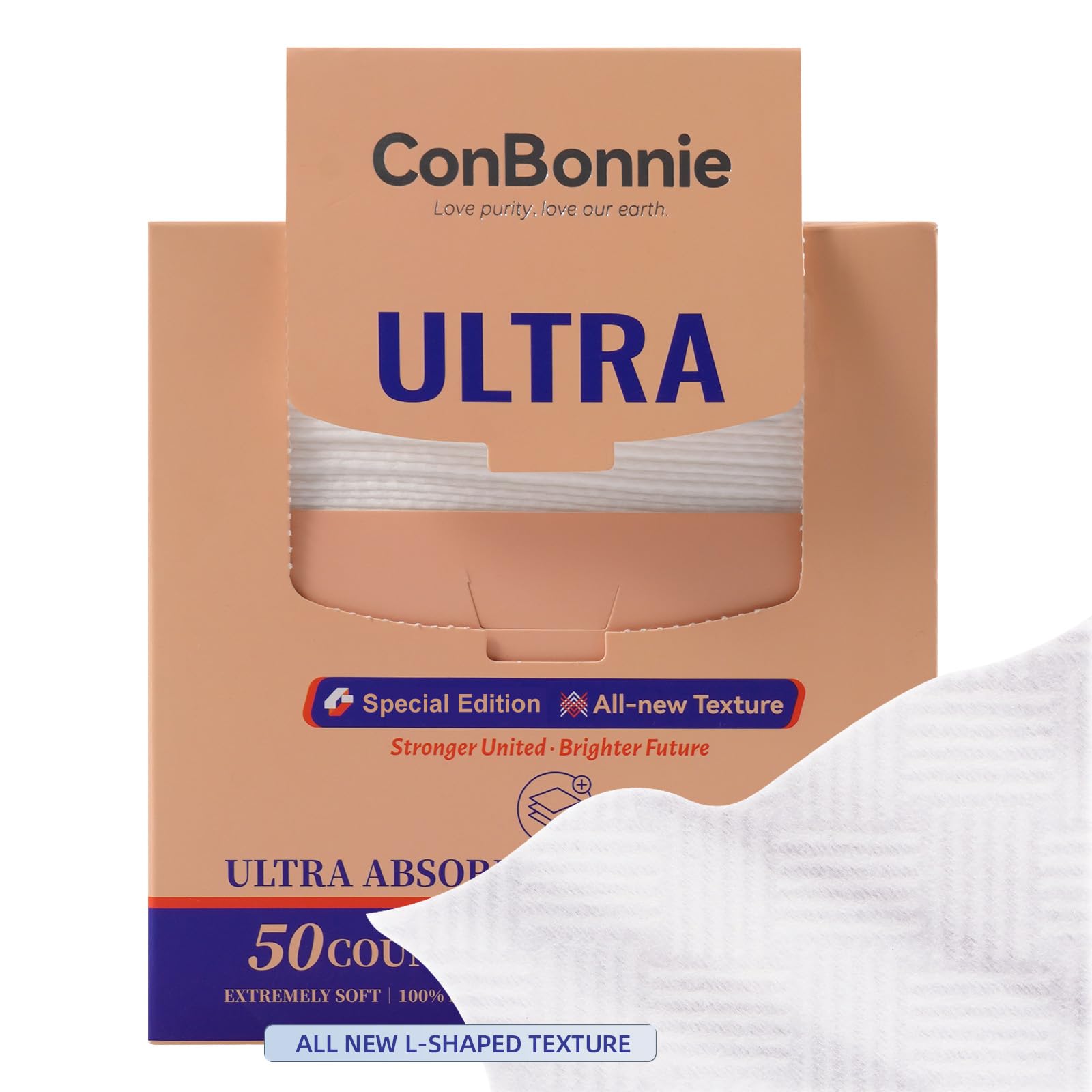 Conbonnie front packaging showing 50-count benefits and XL size