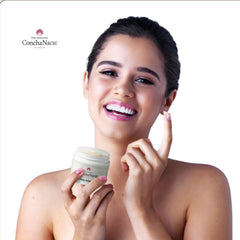 Concha Nacar in bathroom lifestyle setting conveying soothing nightly ritual