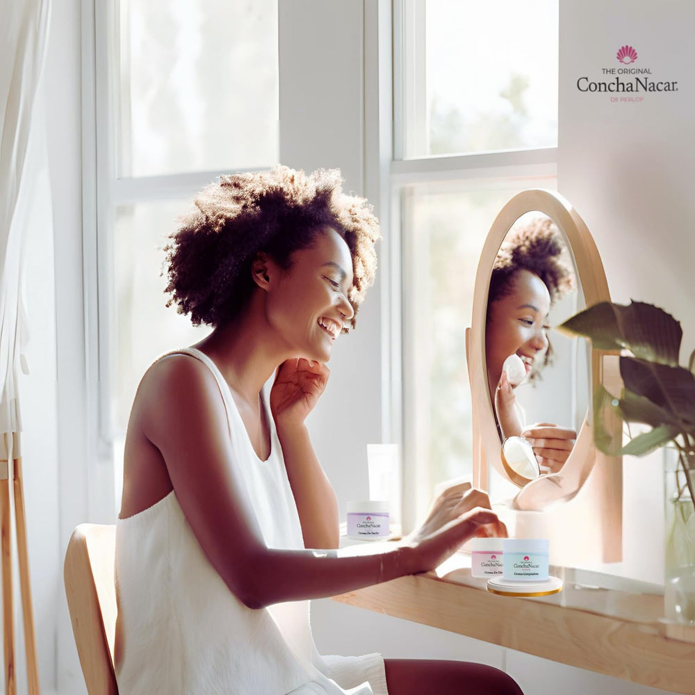Concha Nacar lifestyle bathroom counter showing morning routine convenience benefit