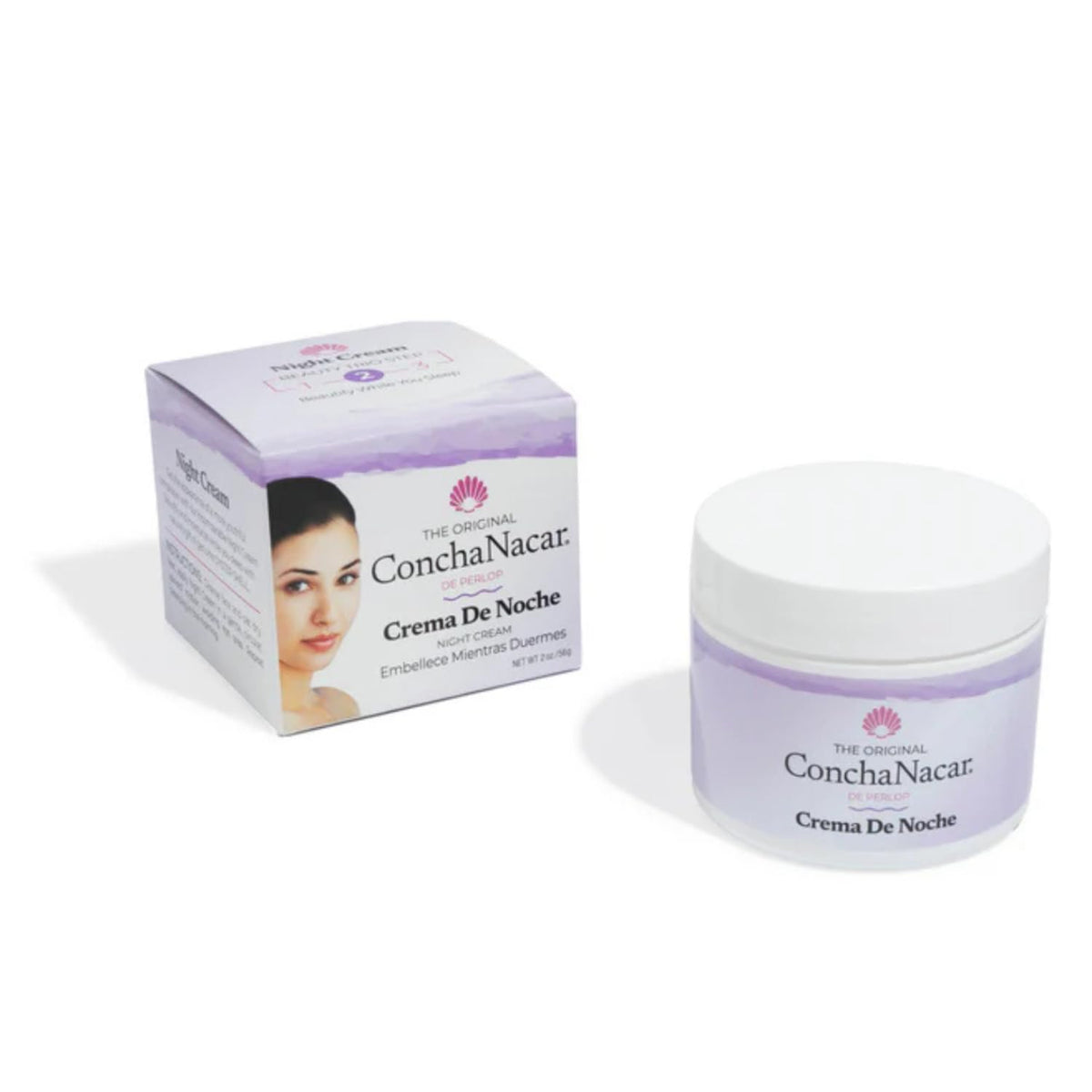 Concha Nacar front jar showing product and packaging, highlights rich hydration