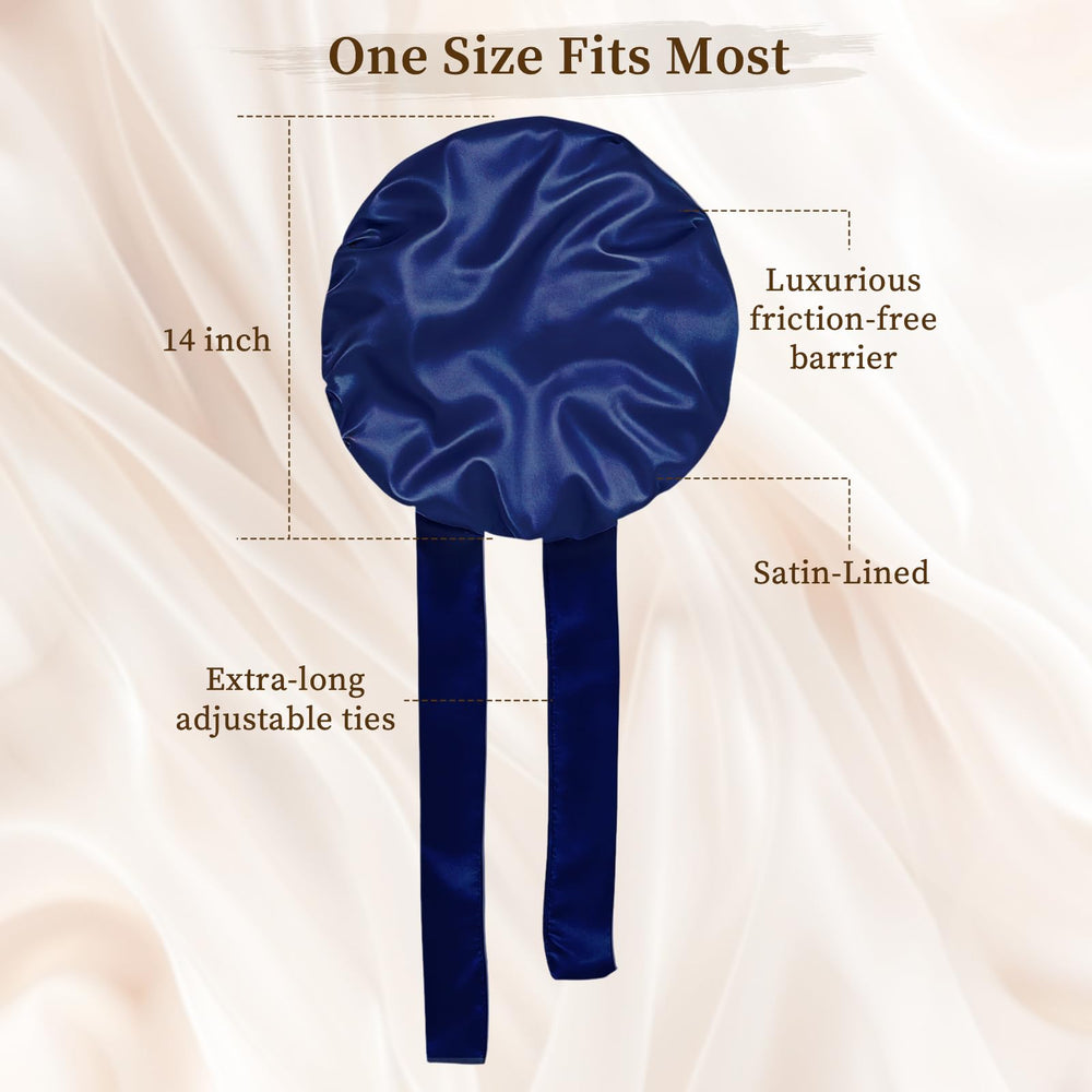 Confvrter bonnet worn during skincare routine keeping hair clean and dry