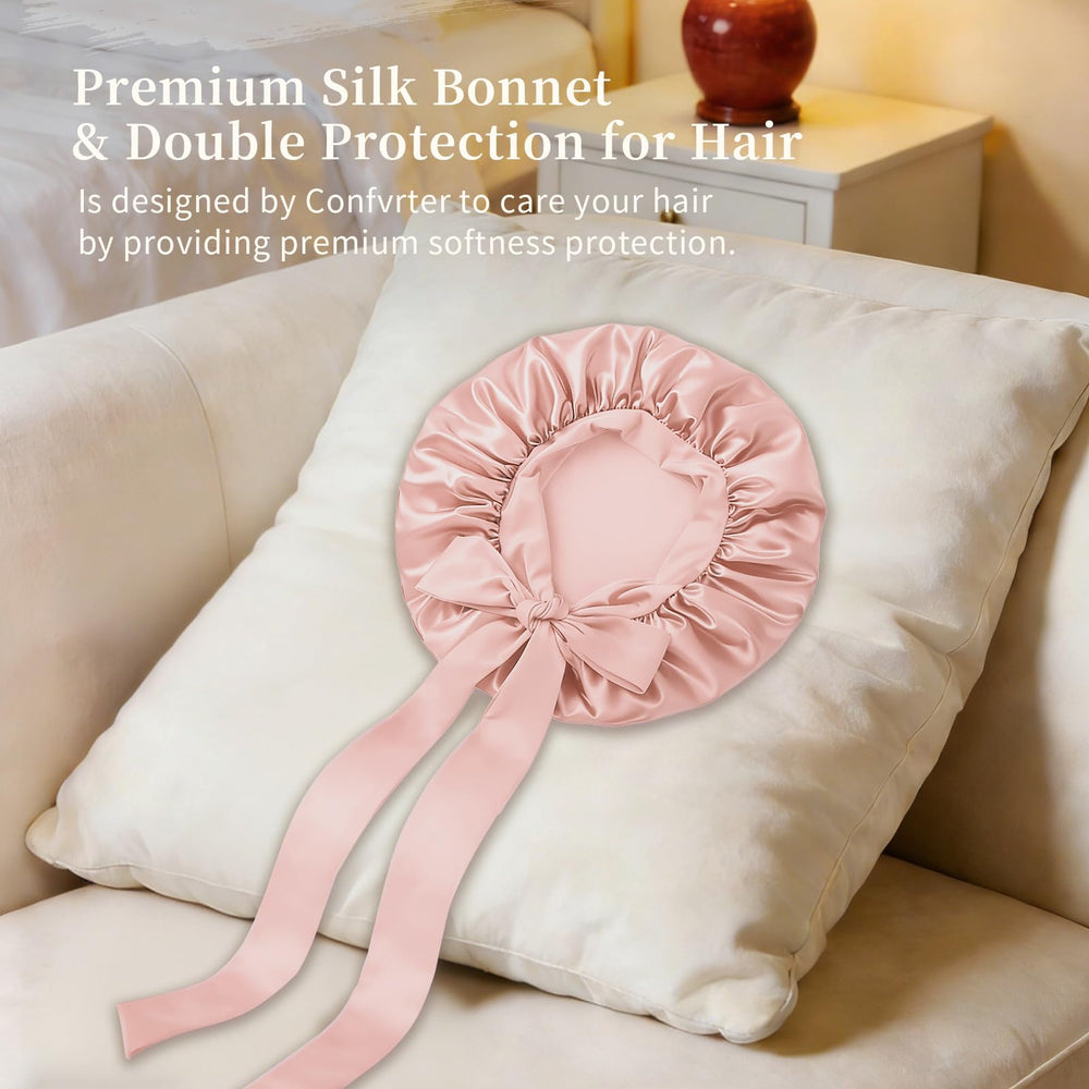 Confvrter close-up satin inner fabric reduces friction and protects hair